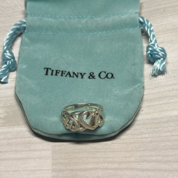 Tiffany & Co. 925 sterling Silver Triple Heart Ring - Picture 1 of 7